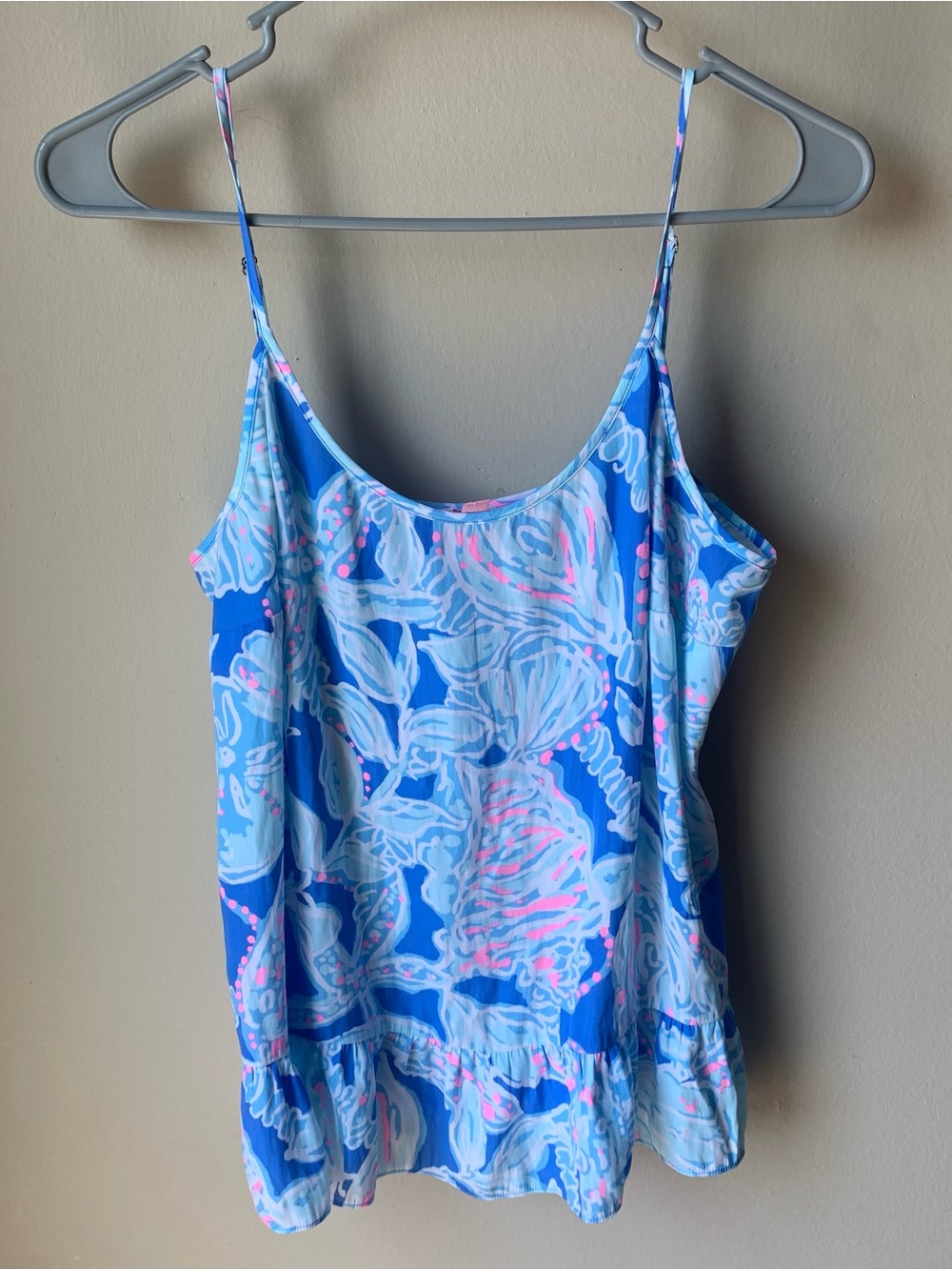 Lilly Pulitzer Bay Blue Coral tank top